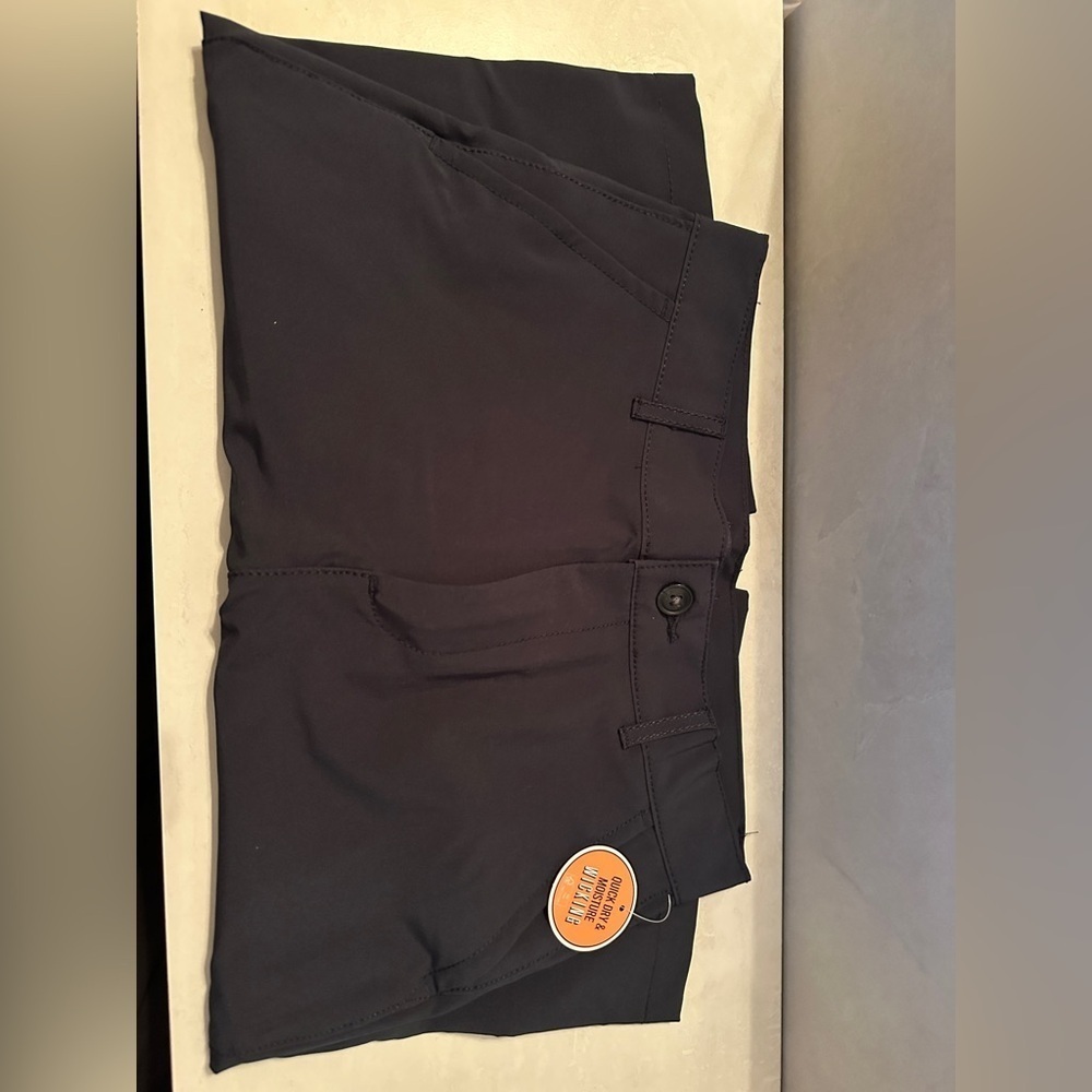 The Childrens Place Navy Shorts Boys 12 Stretch Dri Fit Flat Adjustable Waist